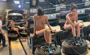 Phim Sex Việt Nam HD: Em Gái Mẫu Nude Xưởng Xe